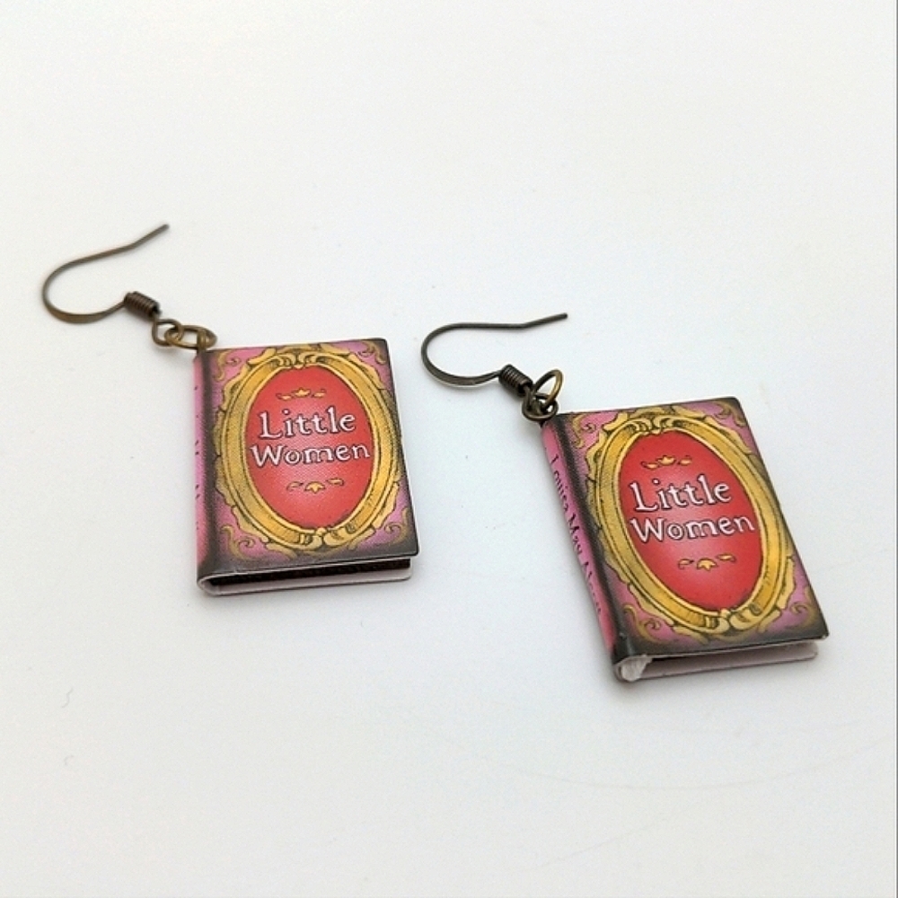 Book Charm Earrings Little Women